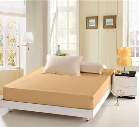 Простынь на резинке бамбук (BP-03) бежевый, 180x200