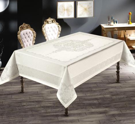 Скатерть "DO&CO" броде жаккард 160х220 VIYANA, кремовый