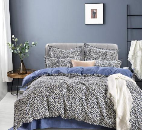 Постельное белье "Sofi de Marko" Дарьяна (голубая) Сатин, Евро