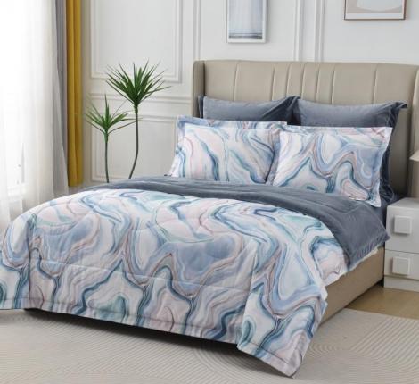 Постельное белье с одеялом "Sofi de Marko" Ренато №2 Велюр/Сатин, Евро