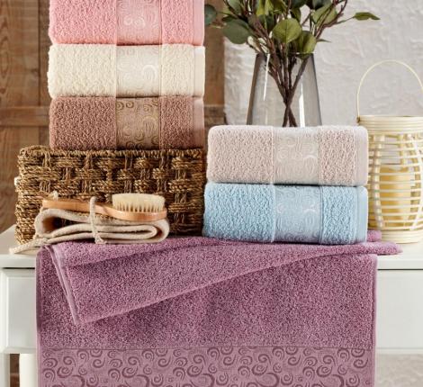 Набор махровых полотенец "TWO DOLPHINS" жаккард 70х140 (1/6 ) A162) CROFT