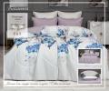 Постельное бельё с одеялом "Kazanov.A" Махаон блю морфо (нежно голубой) Сатин, Евро