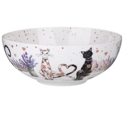 Салатник "ЛАВАНДОВЫЕ КОТЫ", 850 мл