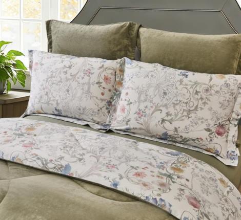 Постельное белье с одеялом "Sofi de Marko" Ренато №38 Велюр/Сатин, Евро