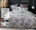 Постельное белье с одеялом "Kazanov.A." Вермонт (бежевый графит) Велюр/Egypt Cotton, Евро