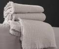 Постельное белье с покрывалом "Kazanov.A." Stonewash Muslin (серебро жемчуг) Муслин, Евро
