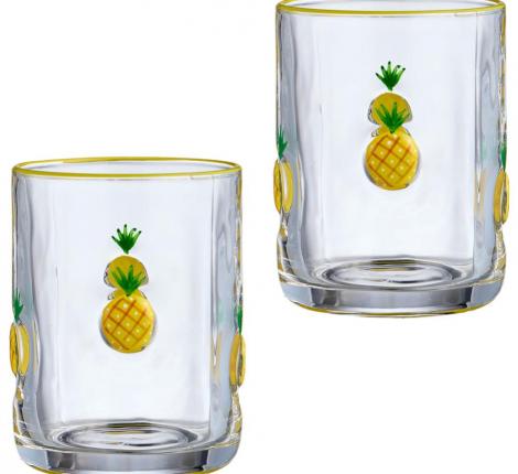 Набор стаканов 2 штуки "FRUITY PINEAPPLE", 400 мл