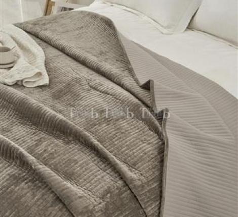 Покрывало велюровое "ROMANCE" JOY JH-01 Brown, 220х240