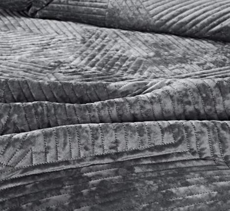 Покрывало "Sofi de Marko" Патрисия (серая 1) Велюр, 240х260