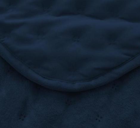 Покрывало из вареного бархата "KARTEKS" 02, 240х260 (50х70-2 шт), синий
