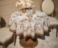 Скатерть круглая с пропиткой SANTALINO "ROYAL GARDEN" 150 см, белый