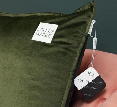 Подушка декоративная "Sofi de Marko" Ноэми (хаки) Велюр, 45х45