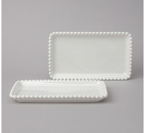 Набор прямоугольных блюд 2 шт. "PEARL", 25*14,5*2,5 см
