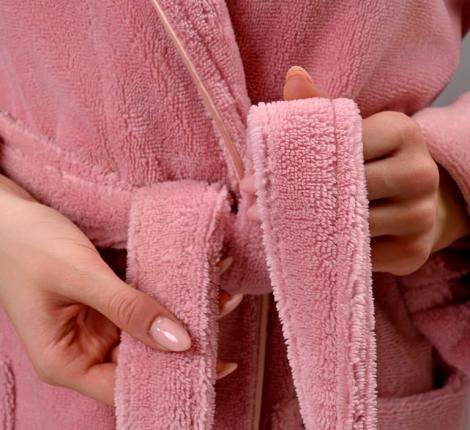 Халат женский трига шалька "AMBIELLA A-1295" пудра, 2XL