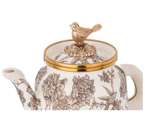 Чайник эмалированный "ВИНТАЖ. ПТИЧКА", 1,0 л