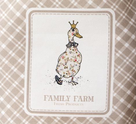 Фартук с пропиткой "FAMILY FARM" Кайма и Клетка 60х70 см, бежевый