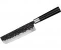Нож кухонный "Samura BLACKSMITH" Накири 168 мм, гвоздичное масло, салфетка