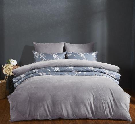 Постельное белье "Kazanov.A." Фазан (графит бежевая платина) Велюр/Egypt Cotton, Евро