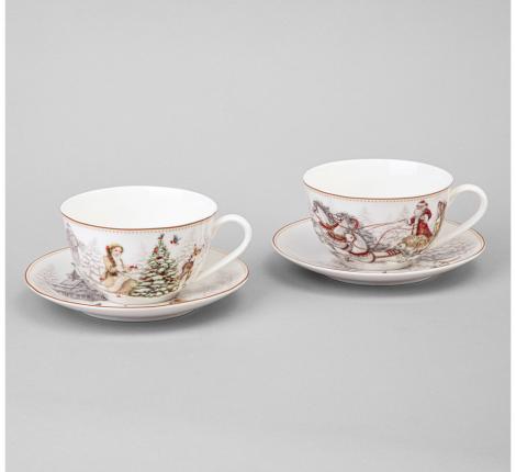 Чайный набор "МОРОЗКО" 85-2045 на 2 персоны, 4 предмета (300 мл)