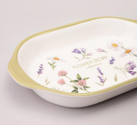 Блюдо-шубница "FLOWER STORY", 28*17,5*4,5 см