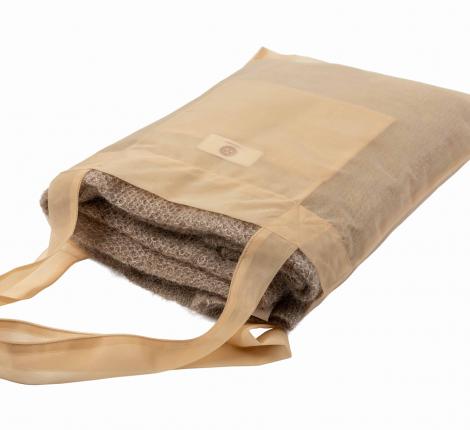 Мохеровый плед "Luxberry" 130х170, коричневый