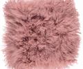 Подушка "Tibetan Old Rose" мех тибетской козы, 40x40