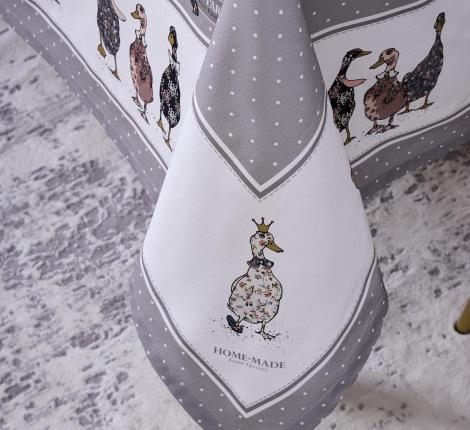 Скатерть с пропиткой "FAMILY FARM" 140х180 см, серый