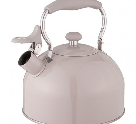 Чайник со свистком "AGNESS", 2,5 л (дымчато-серый)