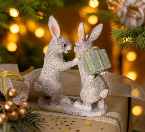Статуэтка "КРОЛИКИ", 10,5*6*13 см