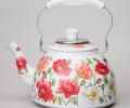 Чайник  "БЕЛЫЕ МАКИ", 1,0 л
