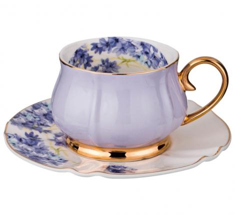 Чайная пара "ВРЕМЕНА ГОДА" 200 мл, фиолетовая