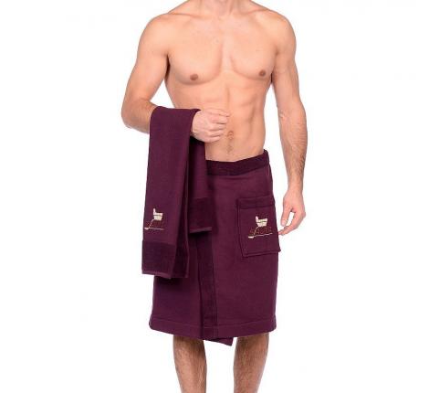 Набор для сауны мужской Maison Dor "DUFOUR" (баклажан)