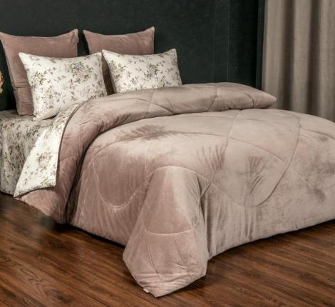Постельное белье с одеялом "Kazanov.A." Альвина (мокачино) Велюр/Egypt Cotton, Евро