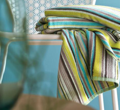 Полотенце "Blanc des Vosges" STRATTA CITRON велюр/жаккард, 90х150