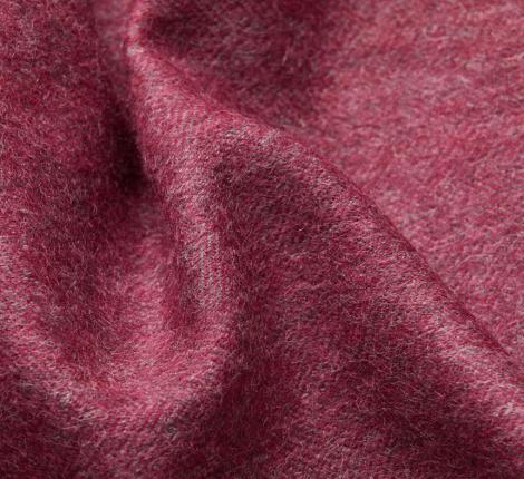 Плед шерсть беби альпаки "EXCLUSIVE" FISHBONE Mulberry-gray, 130x200