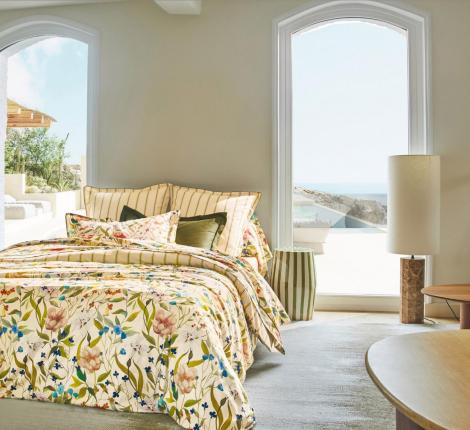 Постельное бельё "Blanc des Vosges" GIARDINO NATUREL Сатин ДеЛюкс, Евро