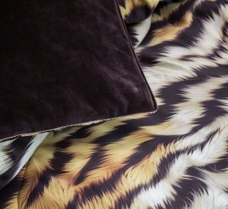 Постельное белье с одеялом "Kazanov.A." Бенгал (капучино трюфель) Велюр/Egypt Cotton, Евро