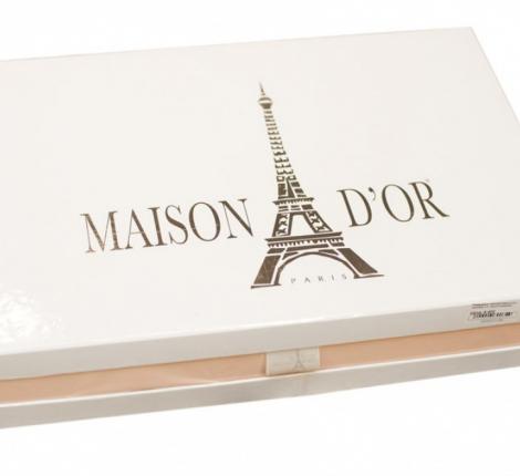 Постельное бельё &quot;Maison D'or&quot; СLASSIC ROSE  Сатин с вышивкой евро,светло-розовый