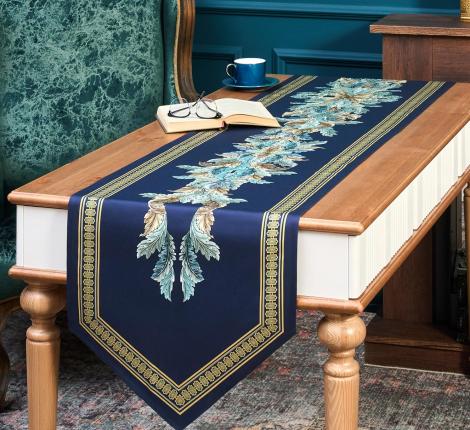 Дорожка с пропиткой "ЛИСТЬЯ МОРРИСА" GREEN STRIPE, 45х300 см