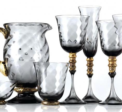 Бокал для вина "MARAIS" муранское стекло, высота 10 см