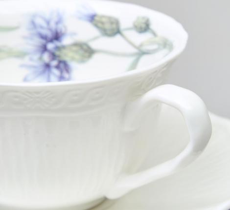 Чайный набор "ВАСИЛЬКИ" 760-826 на 2 персоны, 4 предмета (250 мл)