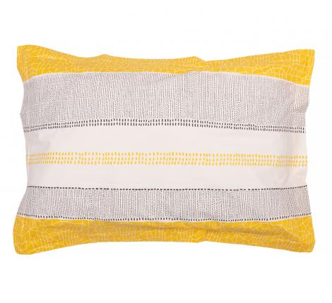 Наволочка "Blanc des Vosges" CADENCES JAUNE перкаль, 50x70