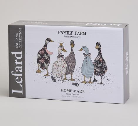 Набор салатников (4 штуки) на деревянной подставке "FAMILY FARM", 30*19*6,7 см