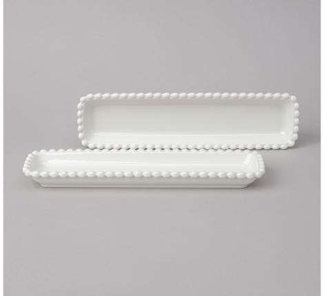 Набор прямоугольных блюд 2 шт. "PEARL", 29*7,5*3 см