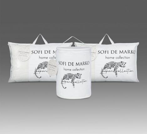 Подушка средняя "Sofi de Marko" Leopard (белая), 50х70