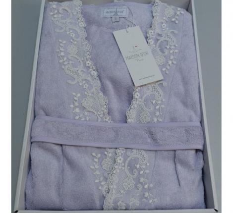 Халат женский махровый Maison D'or "MARVEL" сиреневый, XL(50)-XXL(52)