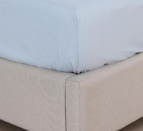 Простыня на резинке "Sofi de Marko" Марми (голубая) Сатин, 180х200х30