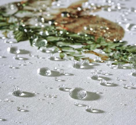 Скатерть овальная с пропиткой LEFARD "SENSE" 180х300 см, зелёный