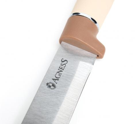 Набор кухонных ножей (5 шт.) и приборов "AGNESS", 11 предметов (бежевый)