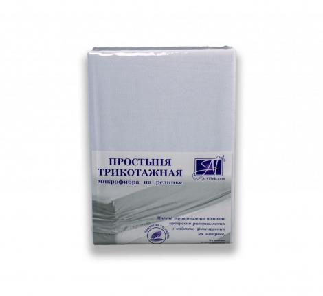 Простыня трикотажная на резинке "АльВиТек" Микрофибра 140х200х25, Белый